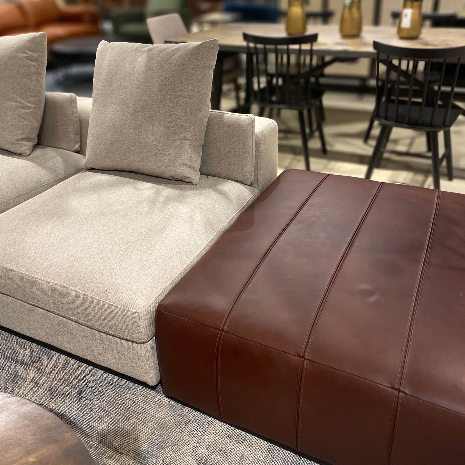 Sullivan Ottoman - Tobacco