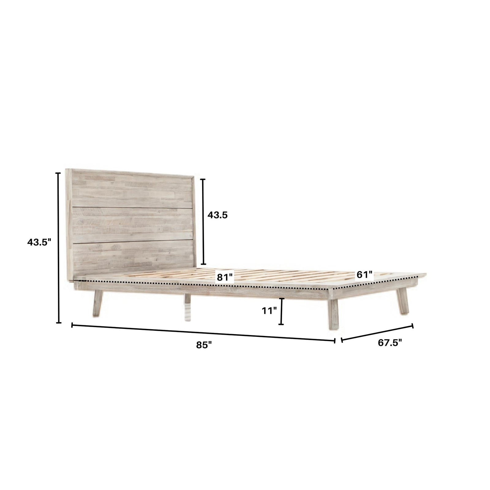 Gia Queen Bed - Light Driftwood