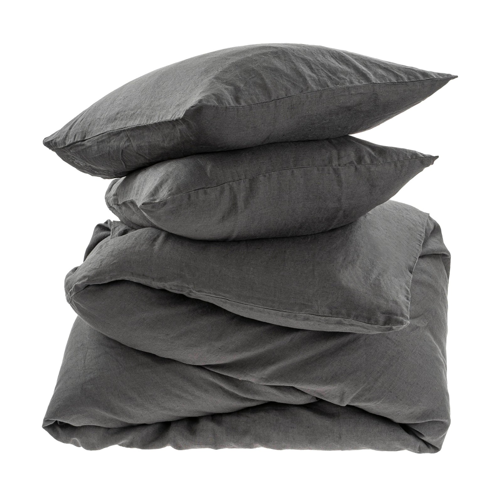 Reverie Linen Duvet Set Charcoal