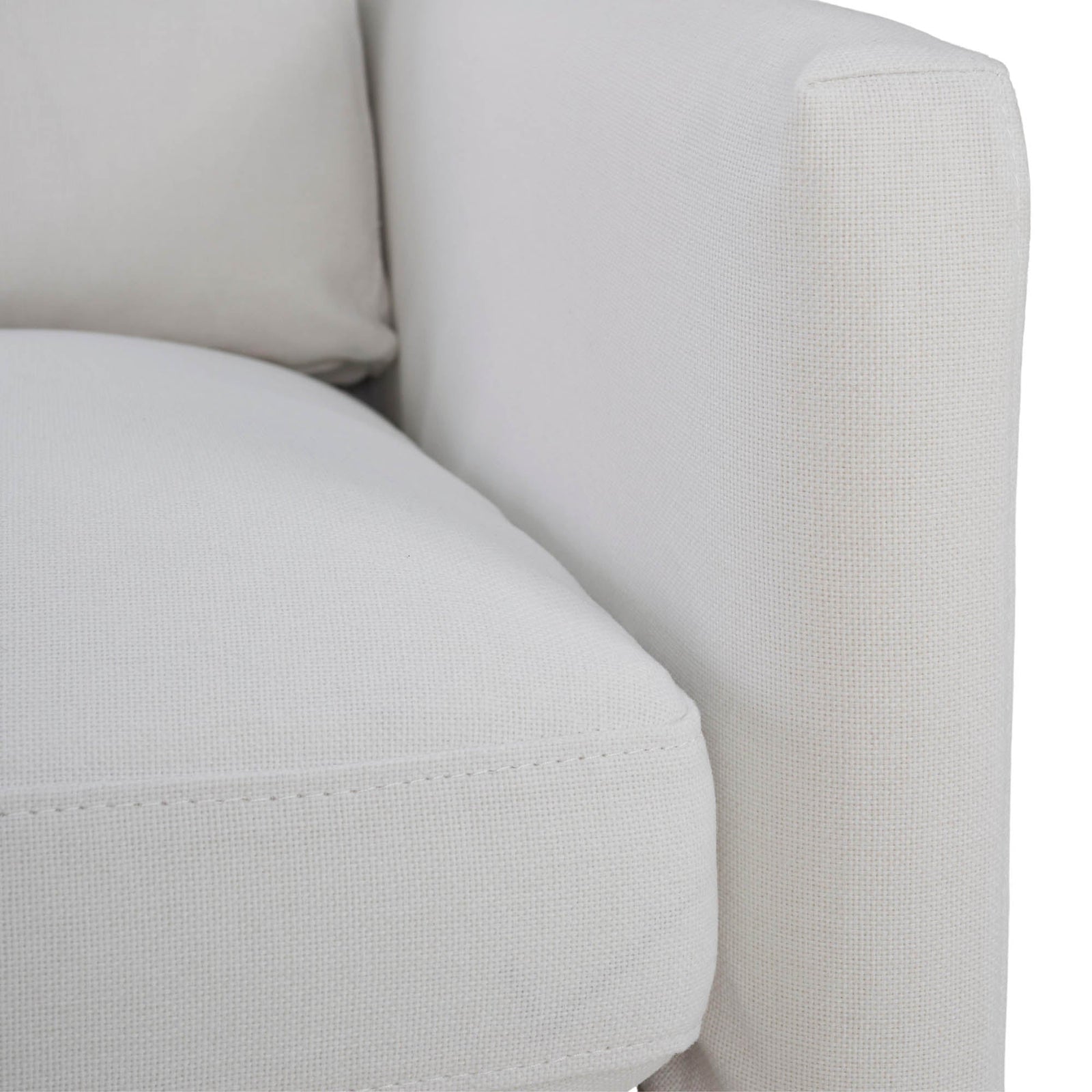 Heston Club Chair - White Linen
