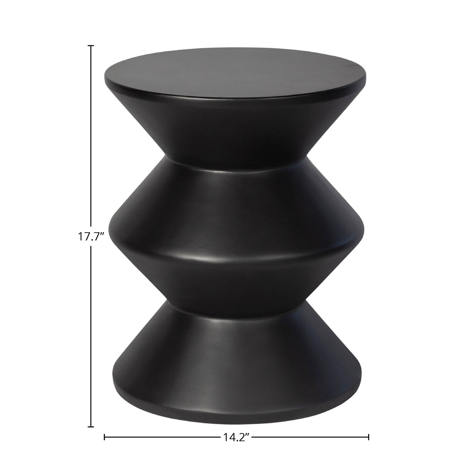 Concrete Inverted Side Table - Black