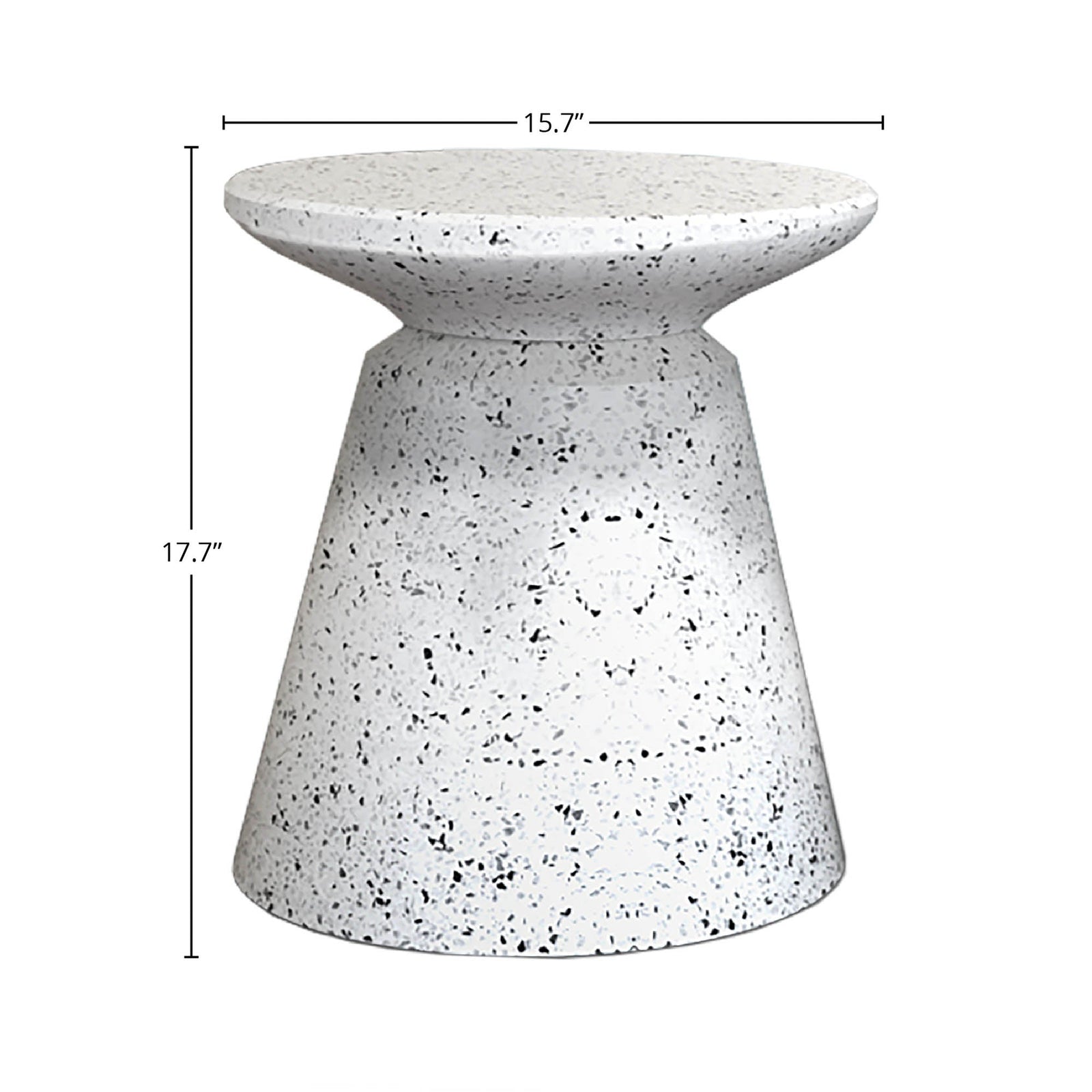 Concrete Mineral Side Table - Terrazzo