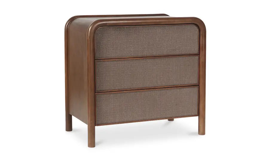 Rye 3 Drawer Nightstand Warm Brown