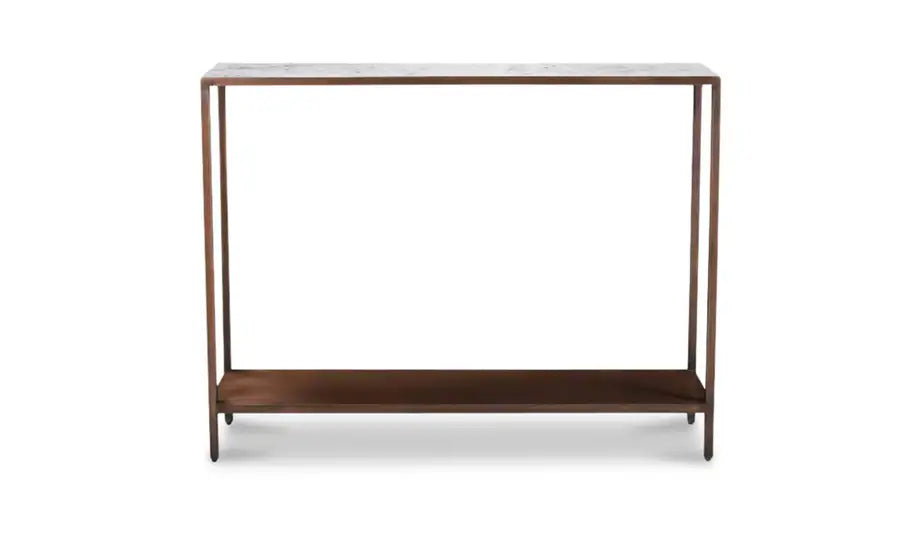 Bottego Console Table Antique Copper