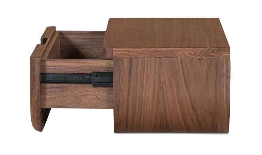Hettie Floating Nightstand Dark Brown