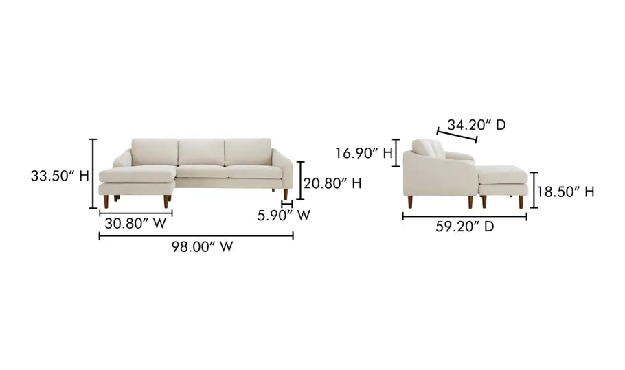 Quinn Sectional Oatmeal