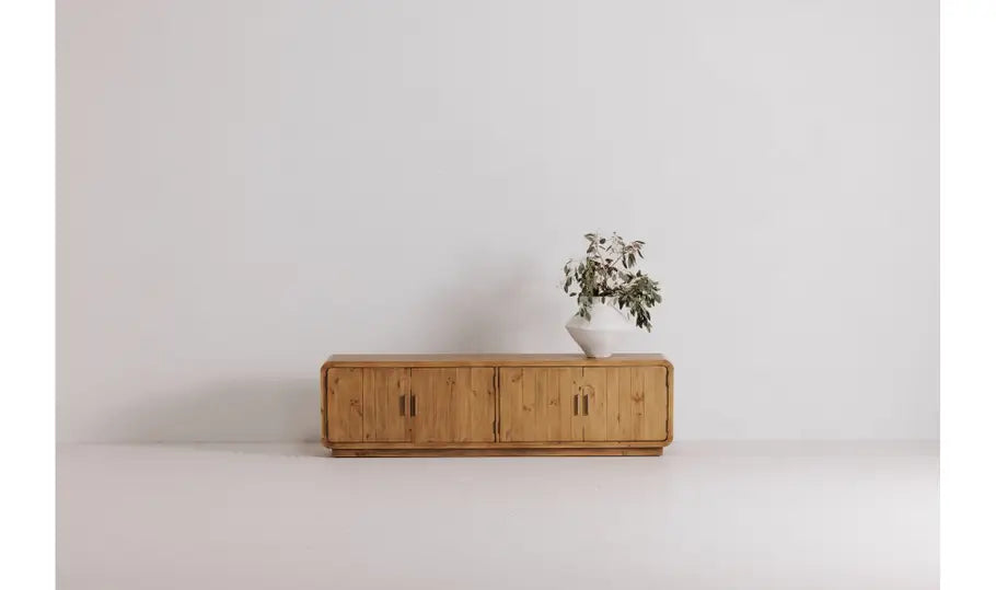 Monterey Media Cabinet Rustic Blonde
