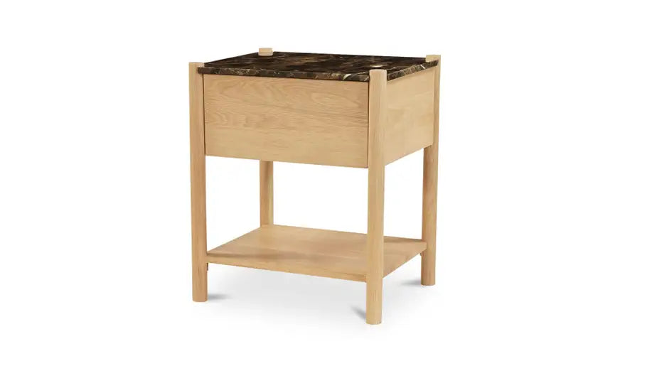 Elio Nightstand Dark Emperador Marble