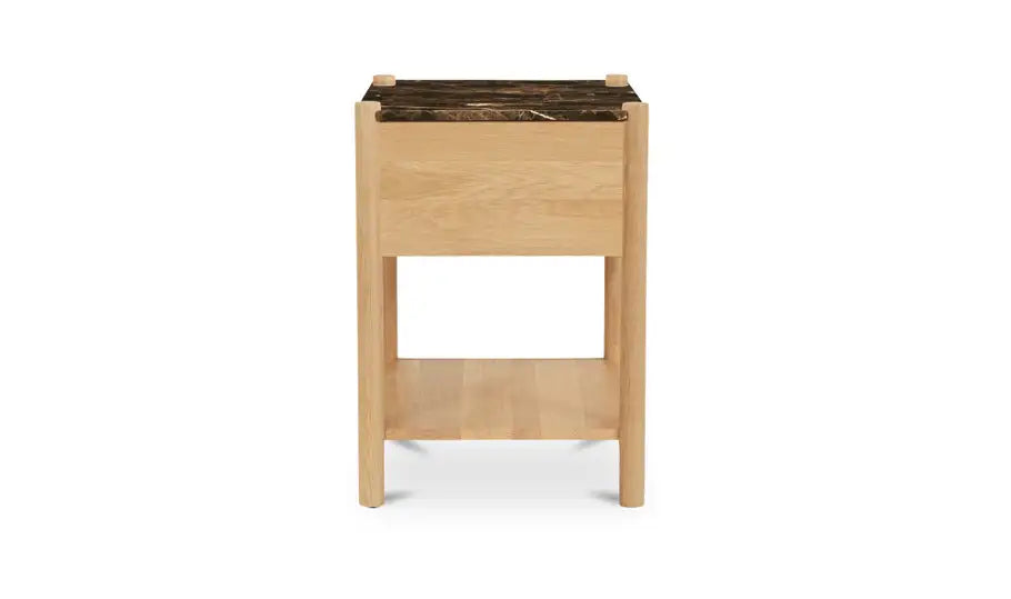 Elio Nightstand Dark Emperador Marble