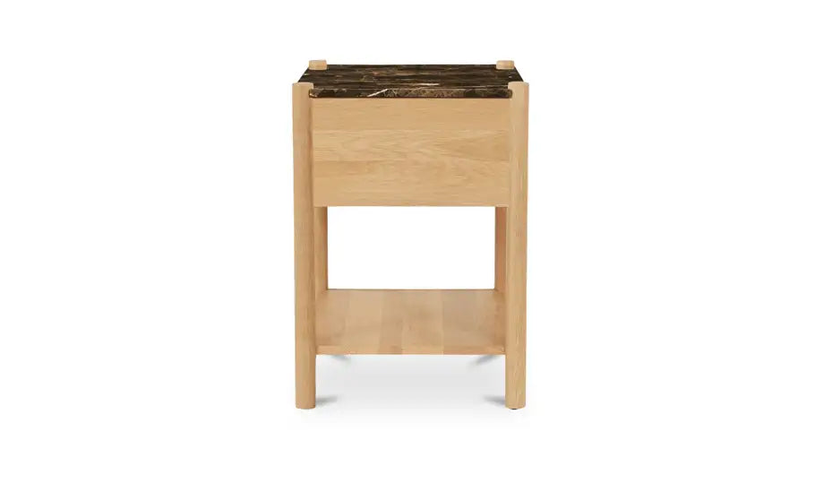 Elio Nightstand Dark Emperador Marble