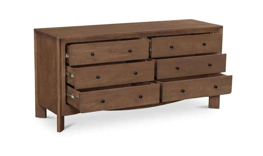 Mabel 6 Drawer Dresser Dark Brown