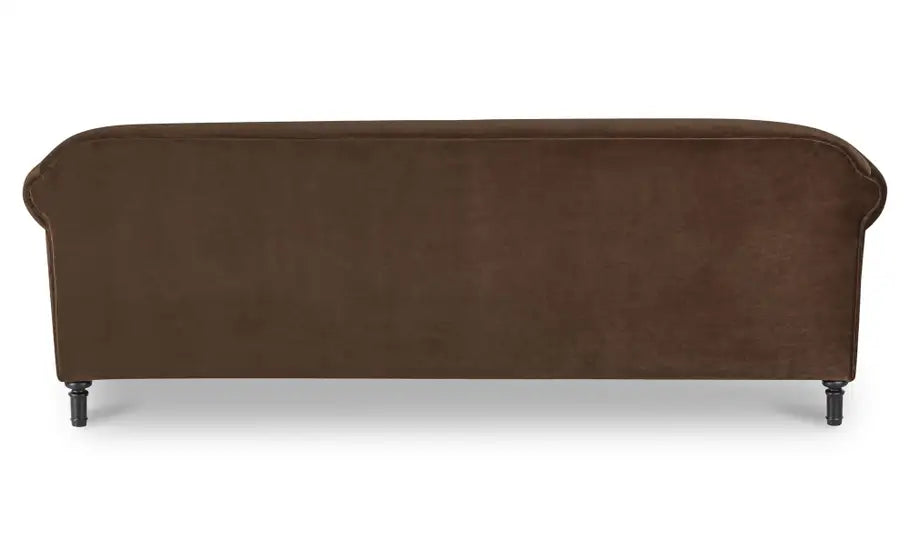 Harmony Sofa Dark Brown Faux Mohair