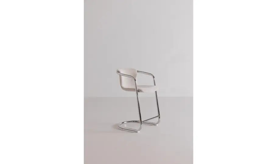 Freeman Chrome Frame Counter Stool Blended Cream - Set of Two