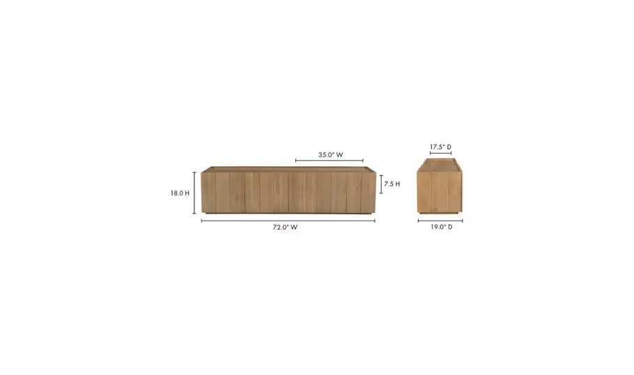 Plank Media Cabinet Natural