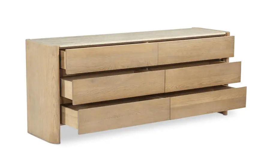 Lane 6 Drawer Dresser Natural