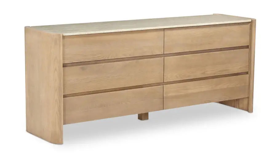 Lane 6 Drawer Dresser Natural
