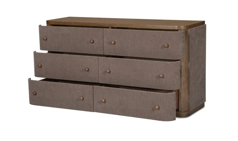 Simone 6 Drawer Dresser Brown