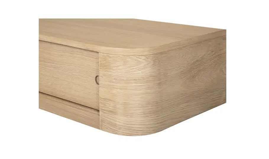 Round Off Floating Console Table Natural
