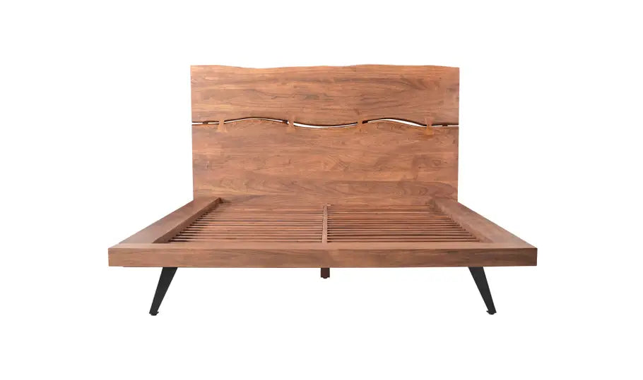 Madagascar Platform Bed Queen Brown