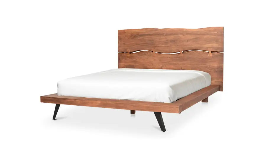 Madagascar Platform Bed Queen Brown