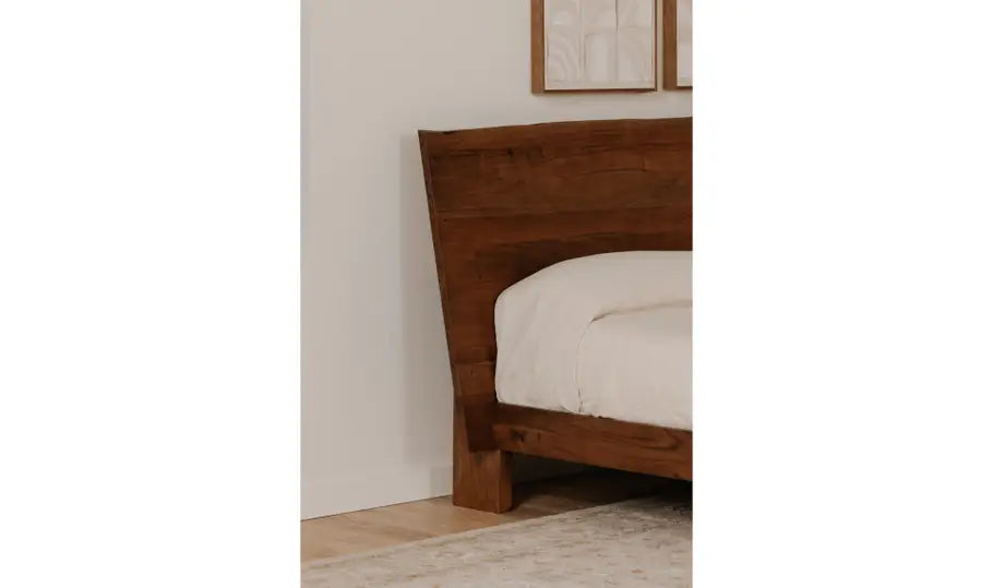 Bent Queen Size Bed Brown