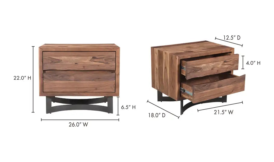 Bent Nightstand Brown