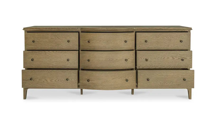 Sadie 9 Drawer Dresser Brown