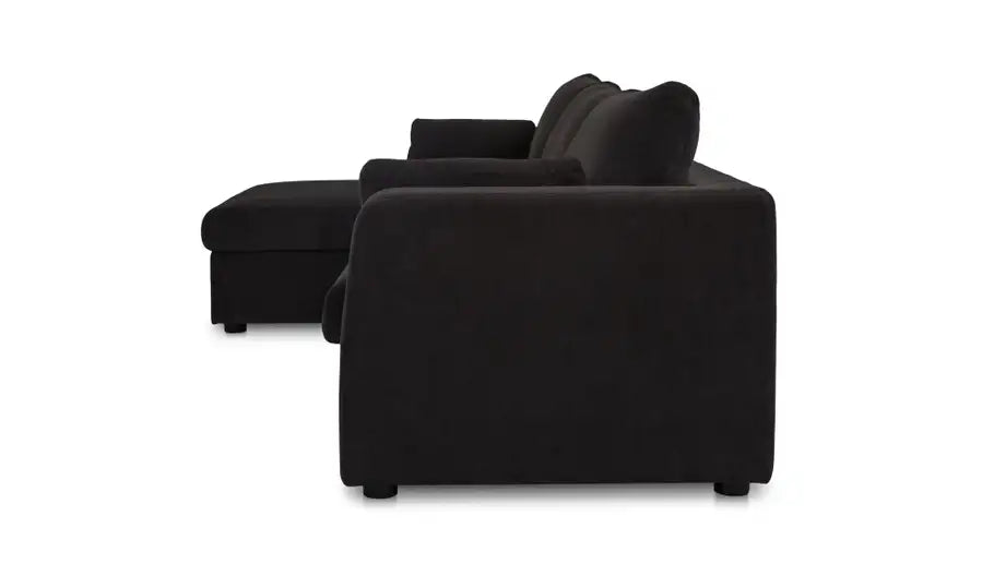 Burrow Sleeper Sectional With Storage Chaise Black