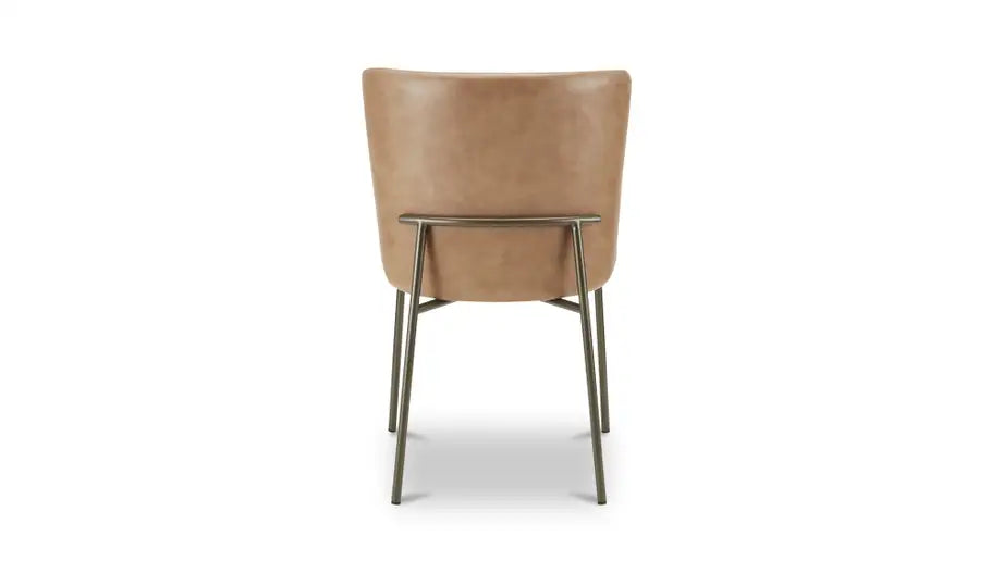 Early Dining Chair Tan Leather-Set Of Two