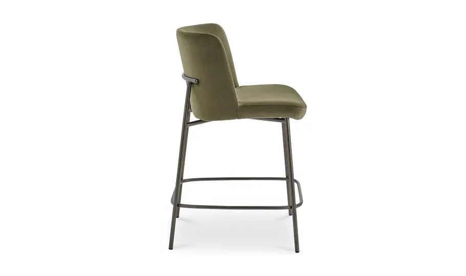 Early Counter Stool Faux Green Mohair