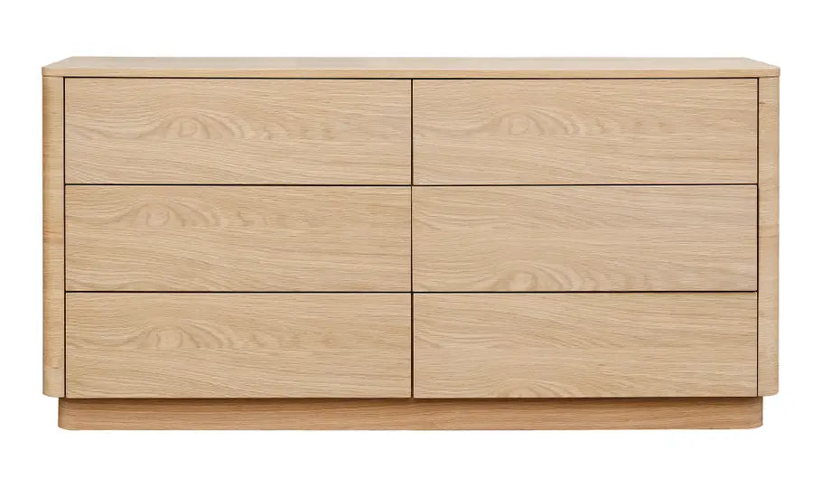 Round Off Dresser Light Oak Brown