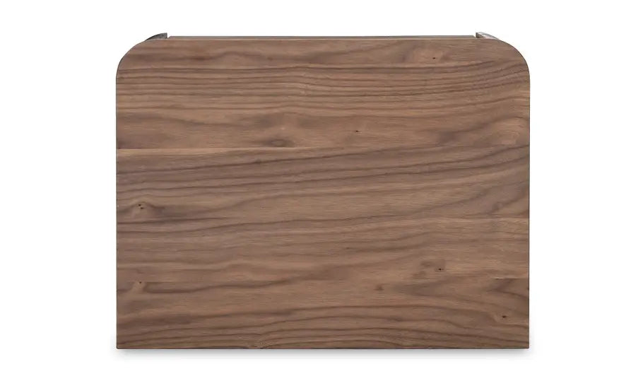 Round Off Tall Nightstand Walnut Brown