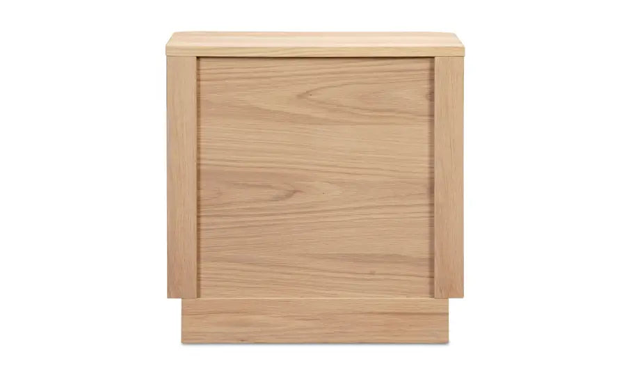 Round Off Tall Nightstand Natural Oak