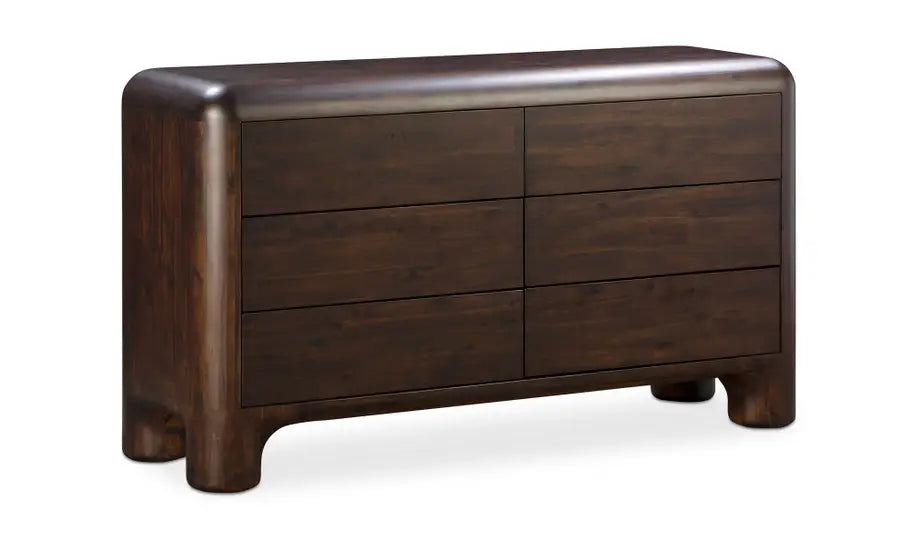 Rowan 6 Drawer Dresser Dark Brown