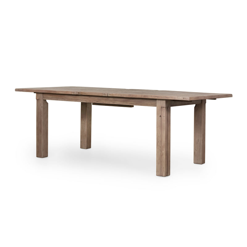 Farmhouse Collection Extendable Dining Table in Rustic Sundried Ash