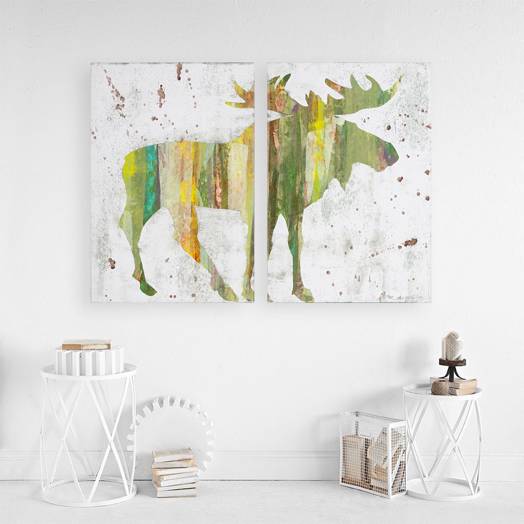 Harris (Set of Two) |  Impressionistic Moose Art