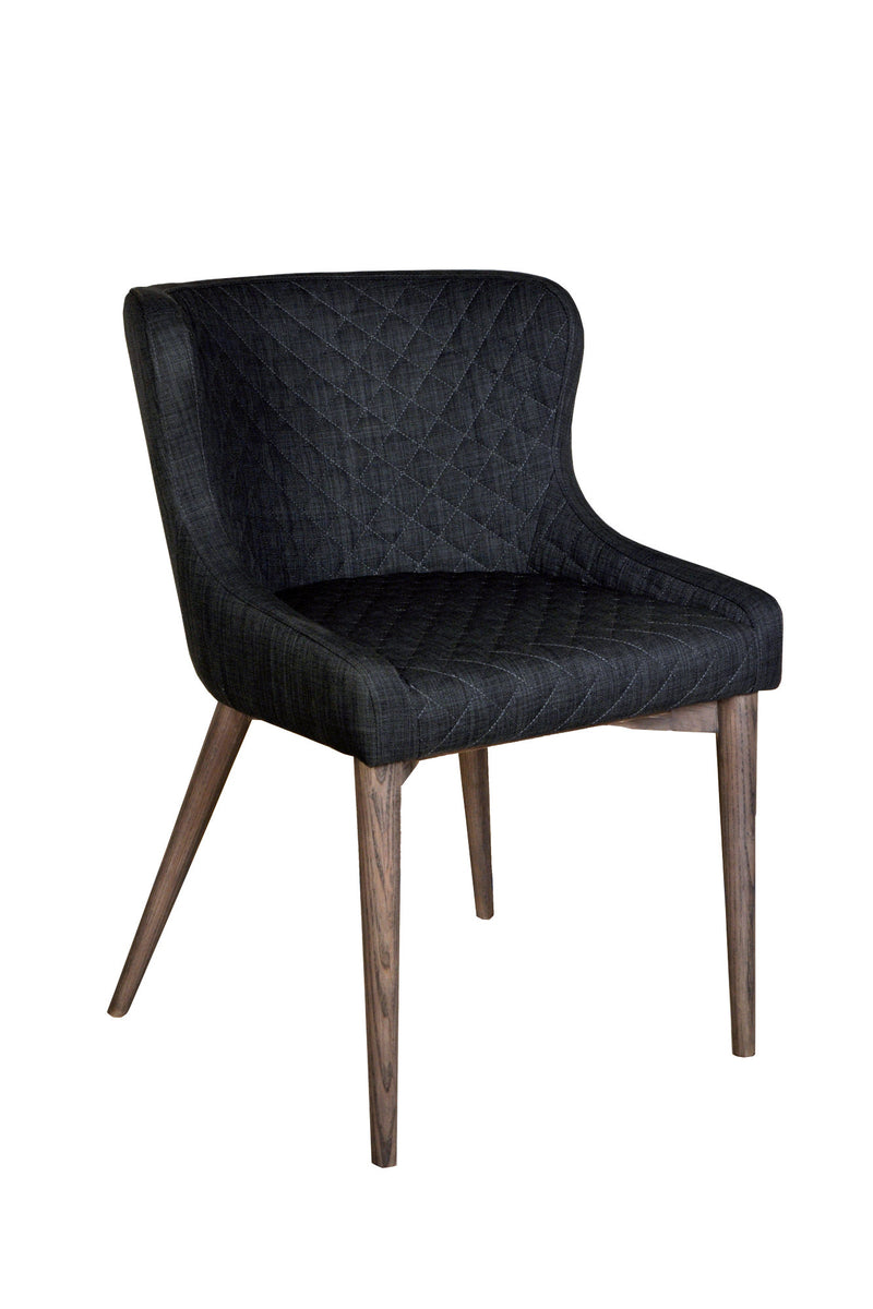 Mila Modern Dining Chair | Kitchen Chair- Dark Grey Fabric