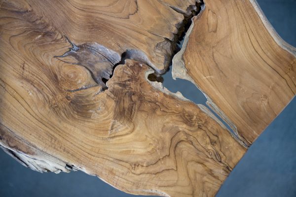 Natura Hairpin Teak Live Edge Coffee Table