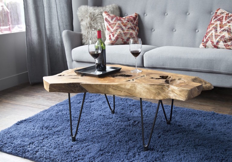 Natura Hairpin Teak Live Edge Coffee Table