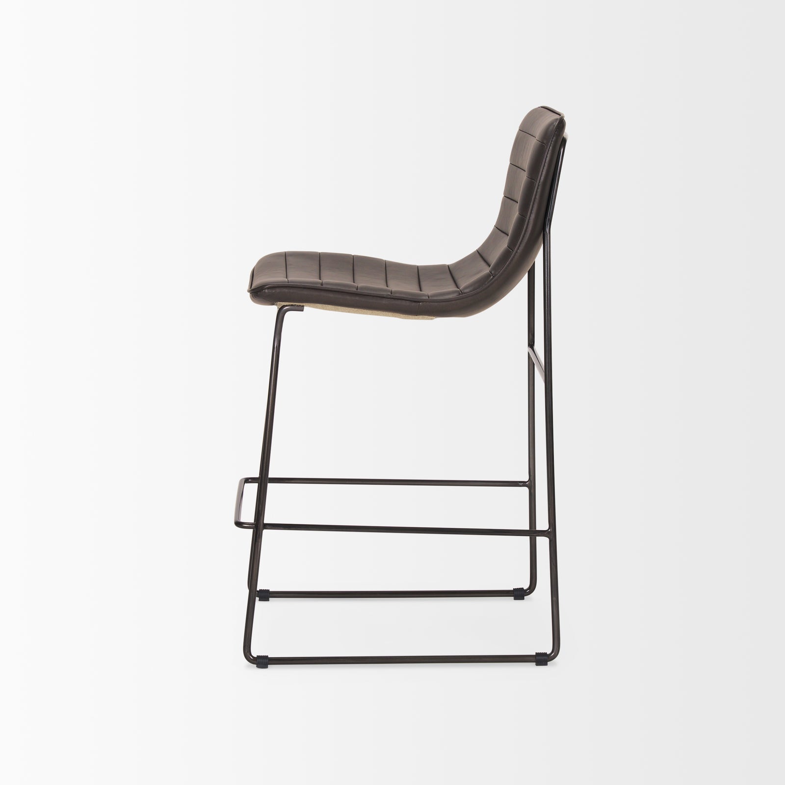 Meritt Black Faux Leather Counter Stool