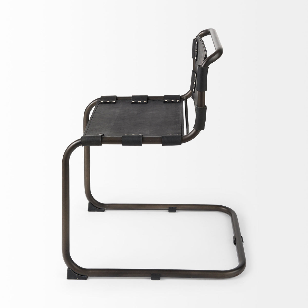 Berbick Dining Chair- Black Leather