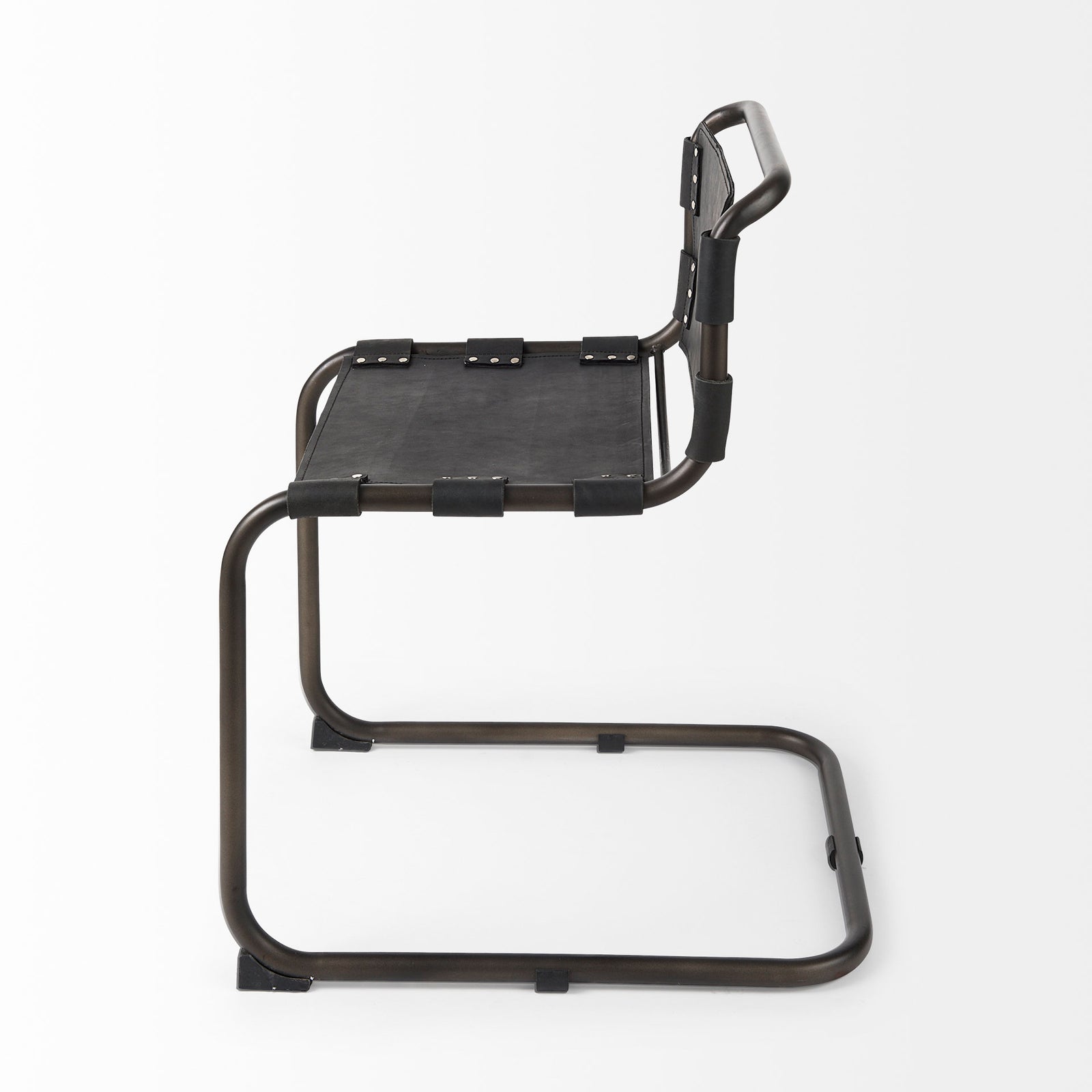 Berbick Dining Chair- Black Leather