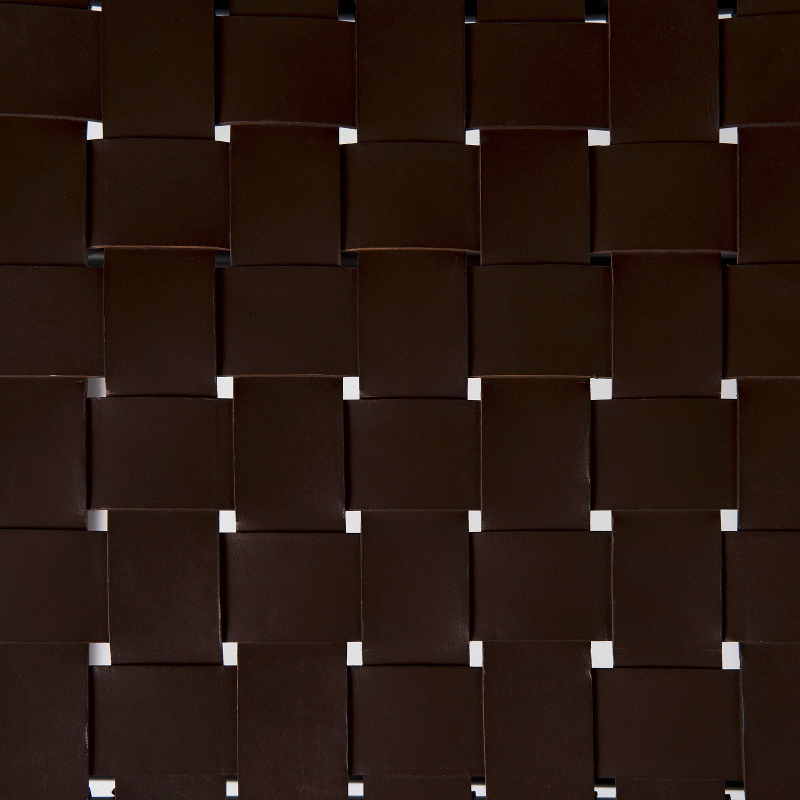 Clarissa Low Stool Brown Leather/Black Frame