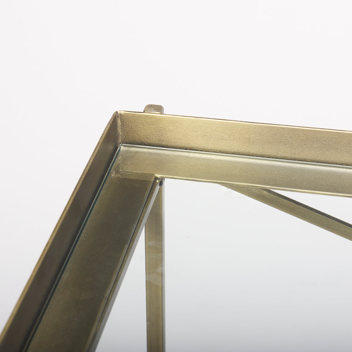 Trey Console Table- Gold &amp; Glass