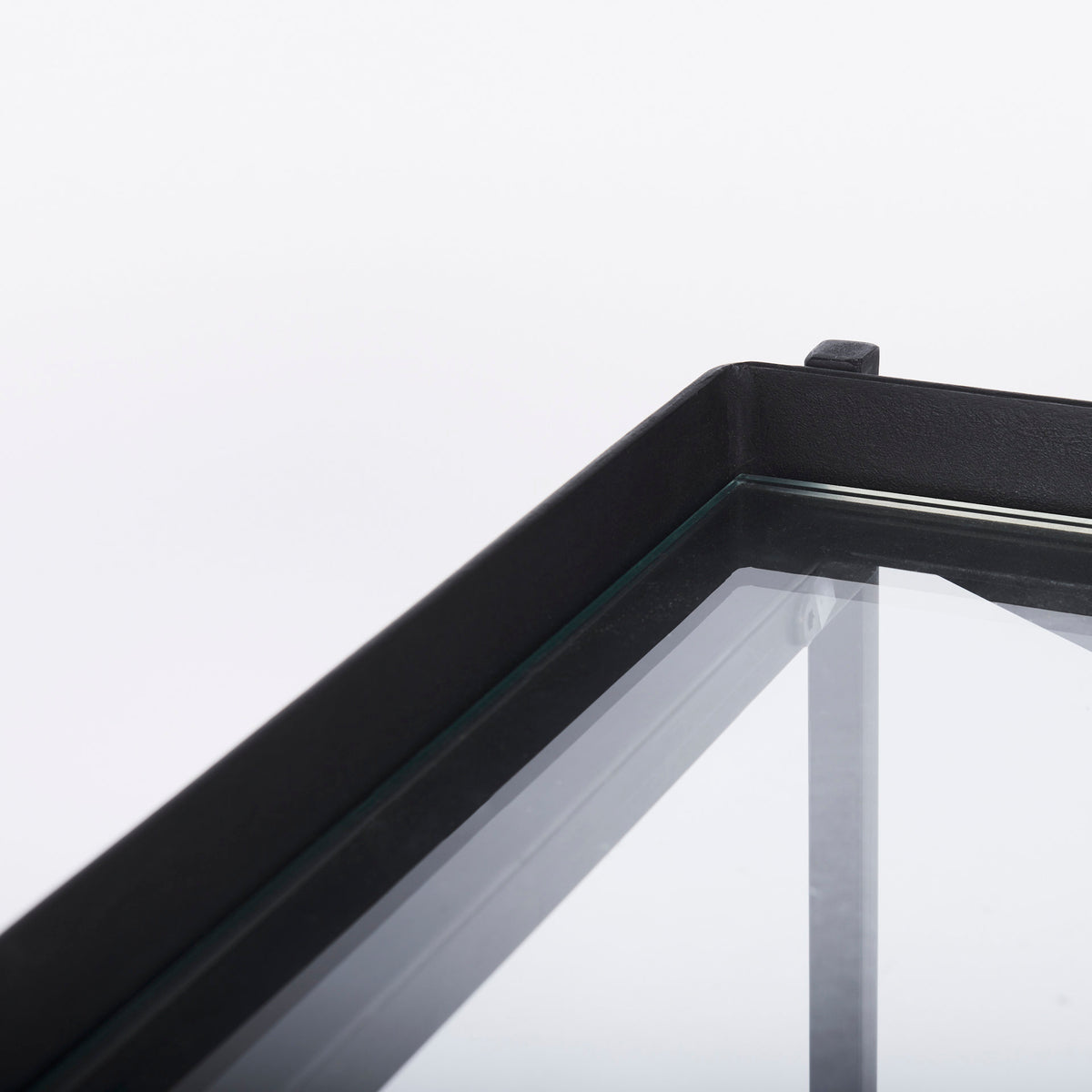 Trey Console Table- Black Metal &amp; Glass