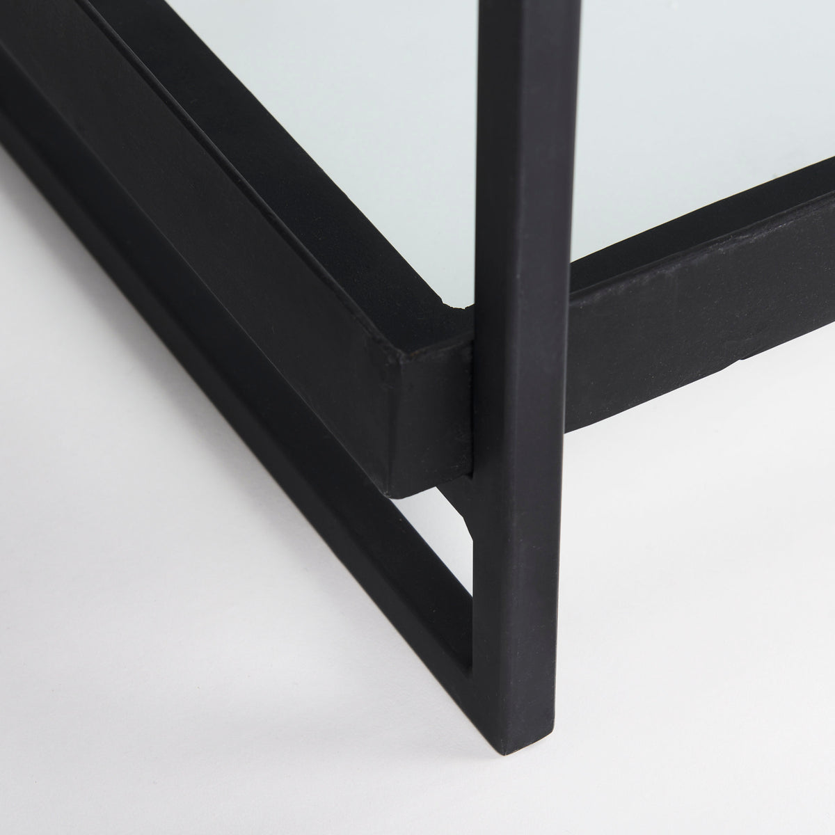 Trey Console Table- Black Metal &amp; Glass
