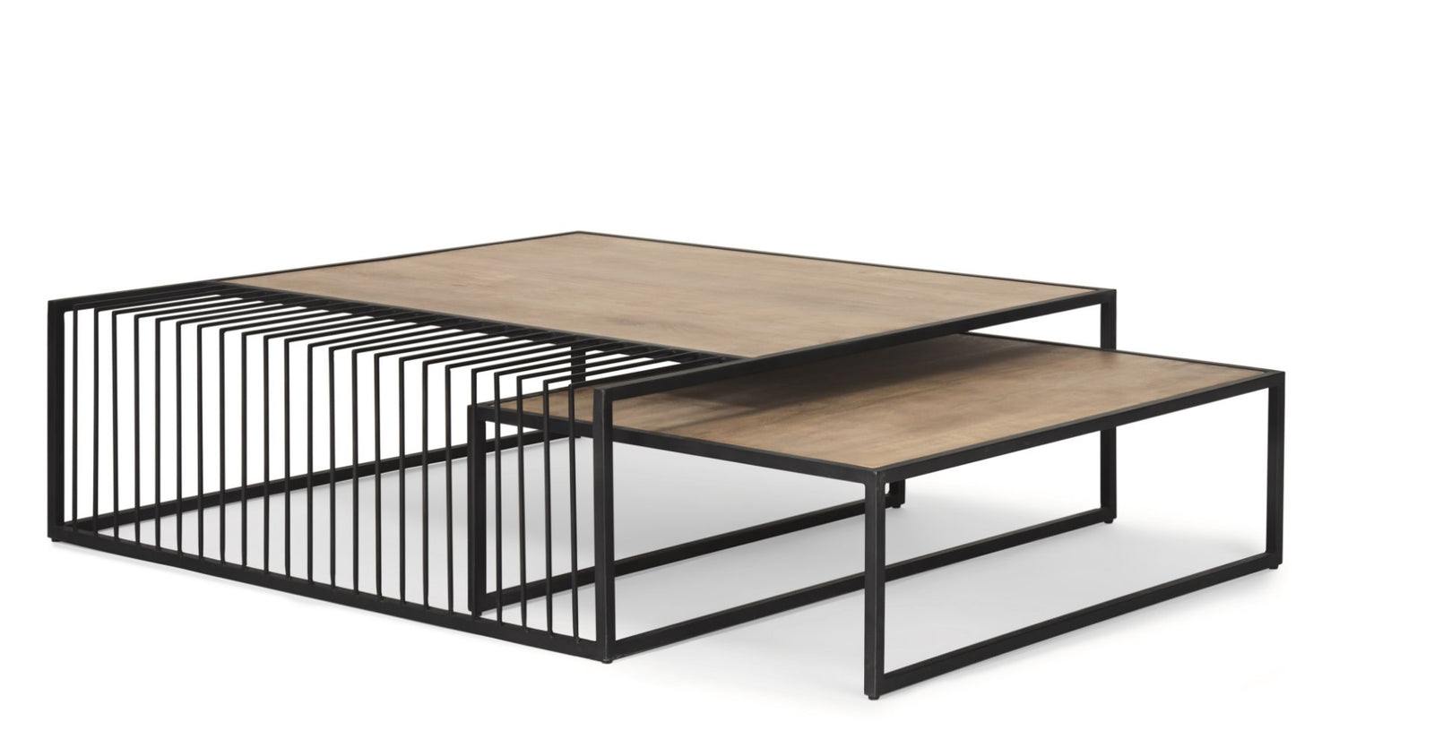 Black and light wood coffee table online