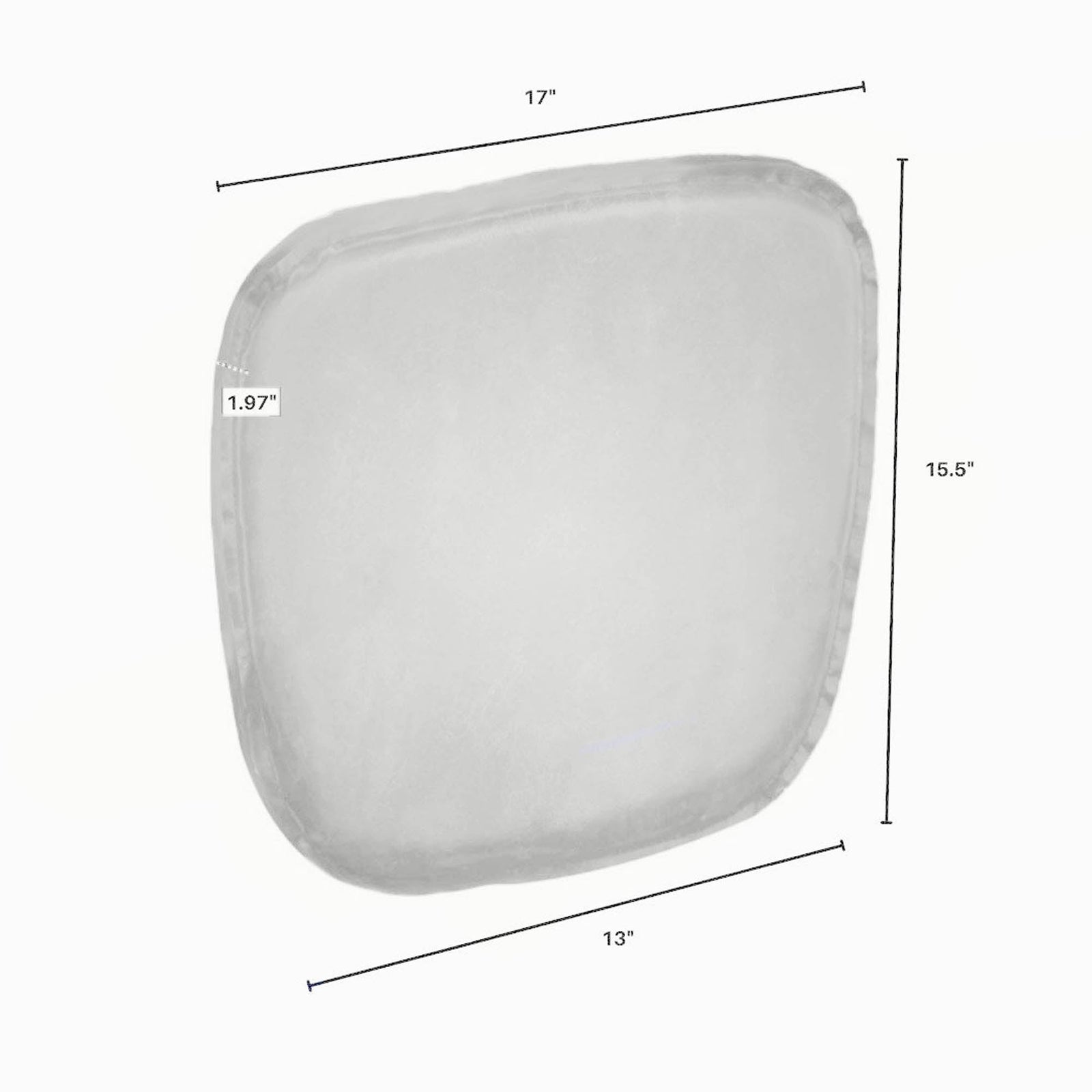 Metal Crossback Leather Cushion Seat -White