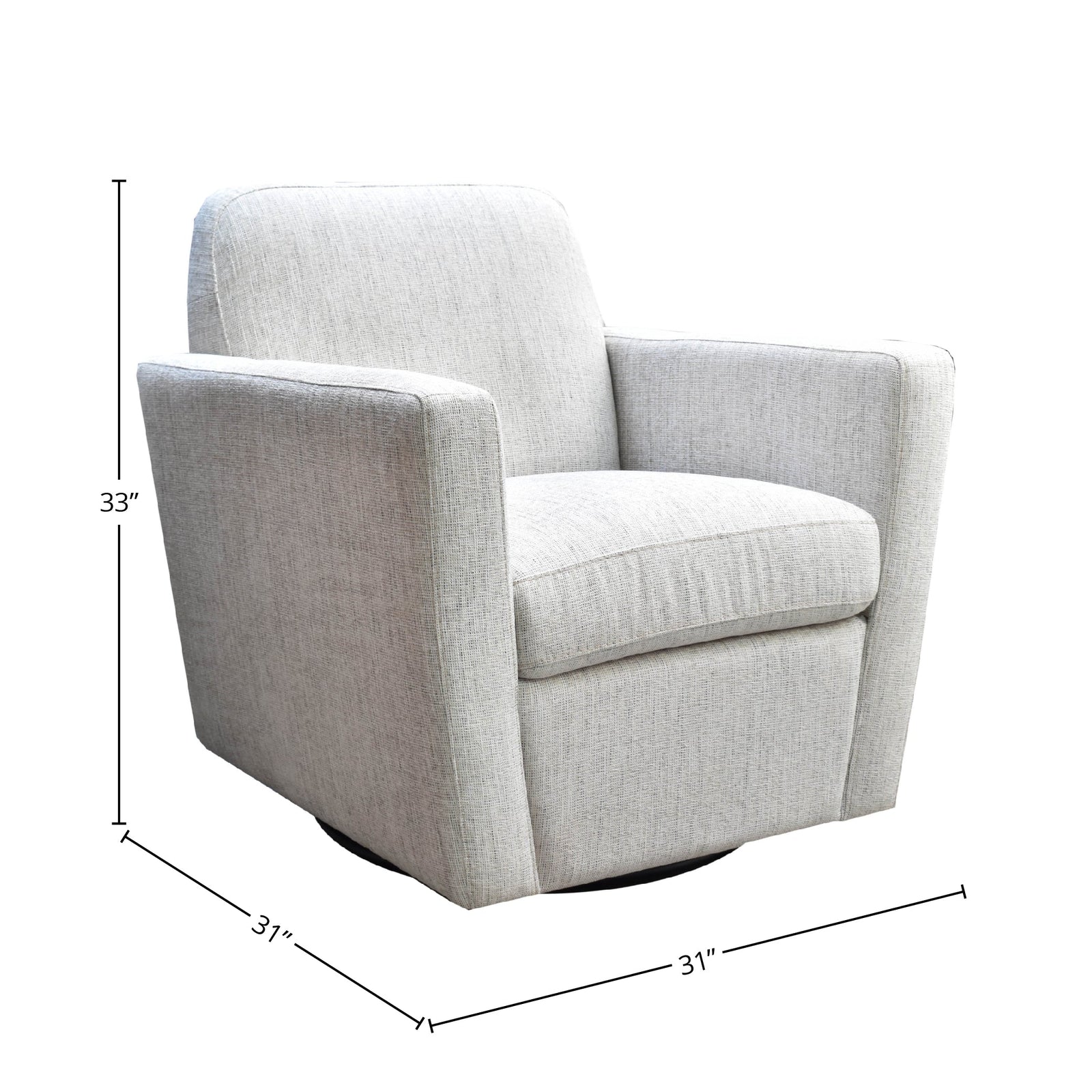 Cooper Swivel Club Chair - Woven Linen