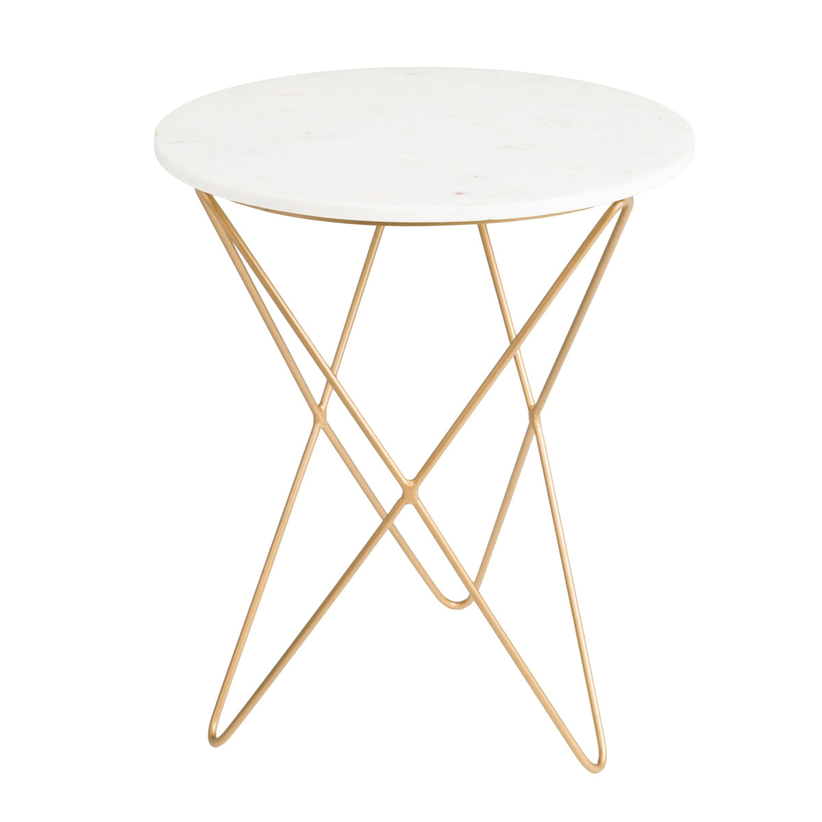 Earth Wind &amp; Fire Marble Side Table - White